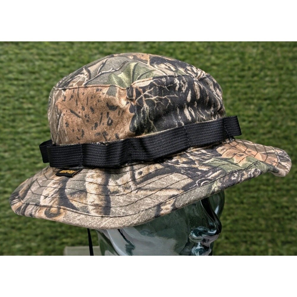Vintage Cabelas Camo Hat Boonie Mens Medium Advantage Camo Made USA 90s Hunting